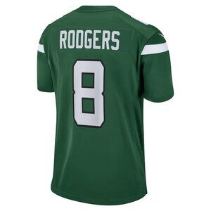 Men's New York Jets Aaron Rodgers Nike Gotham Green Game Jersey